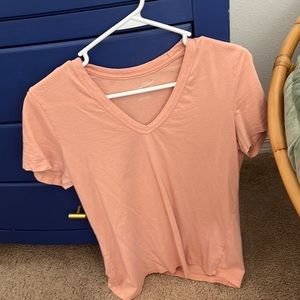 Salmon color V neck